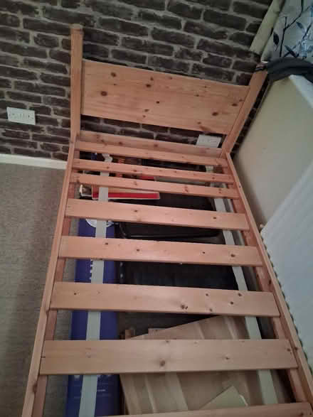 Photo of free Wooden bed frame, single (Winchester) #1