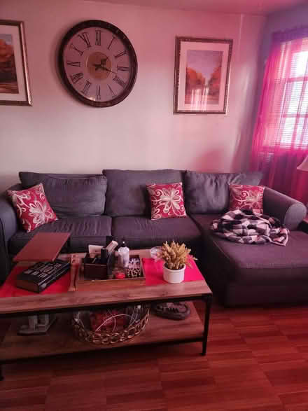 Photo of free dark grey sectional couch (Prospect Park NJ) #1