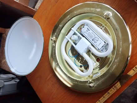 Photo of free Large ceiling light with brass suround (Fairfield LA1) #2