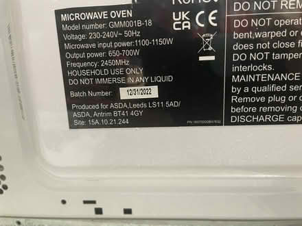 Photo of free Microwave (PR5 Clayton brook) #3