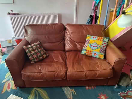 Photo of free Leather sofa (Bisley Old Road GL5) #1