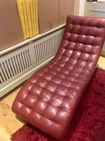 Photo of free Red sofa (chaise longue) (Wormholt W12) #1