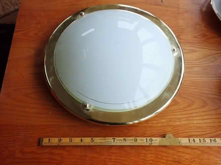 Photo of free Large ceiling light with brass suround (Fairfield LA1) #1