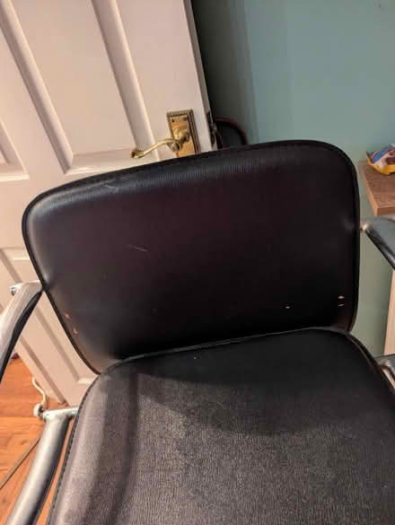 Photo of free Black Leather Bar Stool (Gleadless S12) #2