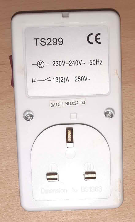 Photo of free Timer plug socket (South Ham RG22) #3