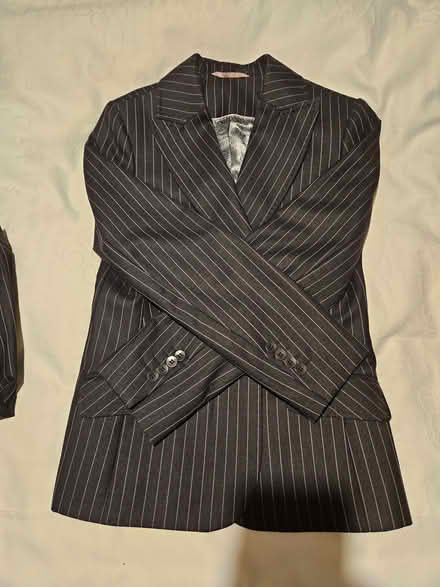 Photo of free Ladies grey pinstripe trouser suit UK12 (Radford Semele CV31) #1