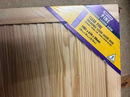 Photo of free Pine louvred door (as new) (Abbots Langley (WD5)) #2