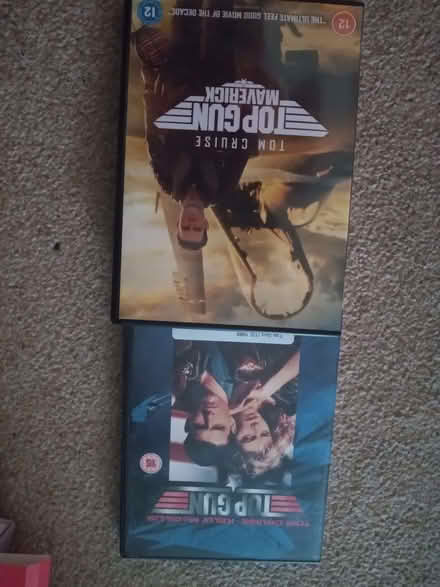 Photo of free Top Gun & Top Gun Maverick DVDs (Milton PO4) #1