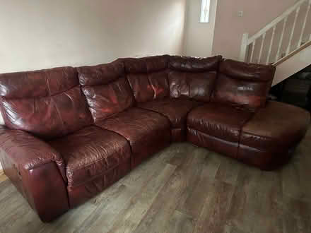 Photo of free Red corner sofa (Wisbech PE13) #1