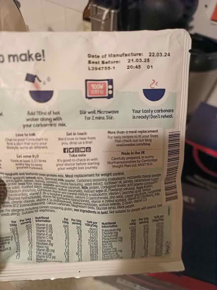 Photo of free Cambridge Diet 1:1 expired items (Islington, N19) #1