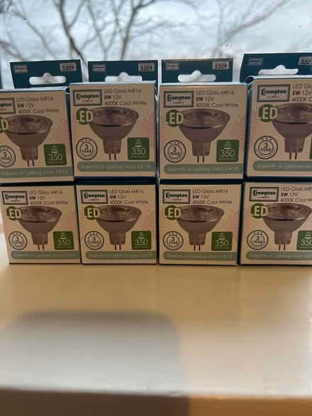 Photo of free Crompton LED Glass MR16 GU5.3 cap downlight bulbs (Clarkston G76) #1