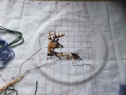 Photo of free Large cross stitch sampler - winter scene. (Alderley Edge SK9) #2