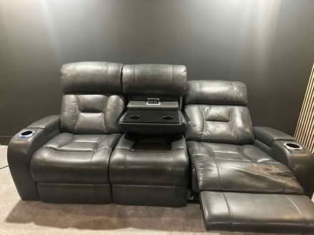 Photo of free Power reclining black leather (Columbine) #4