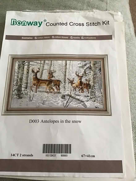 Photo of free Large cross stitch sampler - winter scene. (Alderley Edge SK9) #1