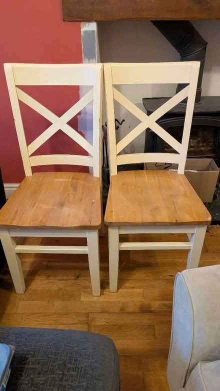 Photo of free 4 solid wood dining chairs (Cubbington CV32) #1