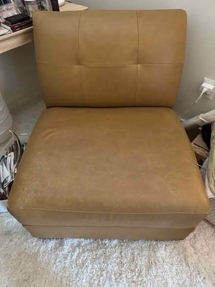 Photo of free Leather love seat (Fallls Church) #3