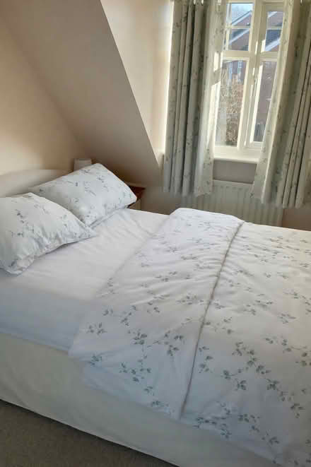 Photo of free Double duvet cover and 2 sets of ringlet curtains (Stone Cross BN24) #1