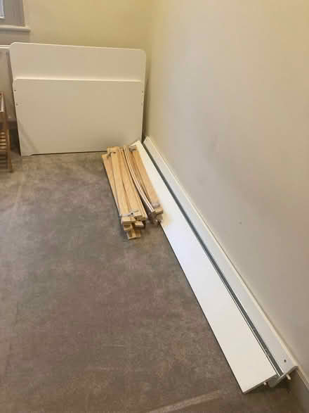 Photo of free White single bed (no mattress) (Wormholt W12) #2