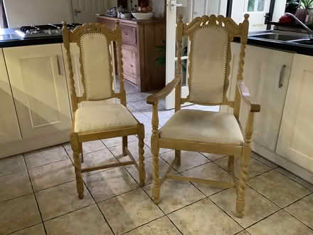 Photo of free Set of 6 oak dining chairs (Green Street Green) #1
