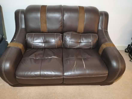 Photo of free 2 seater Leather sofa (Swindon SN2) #3