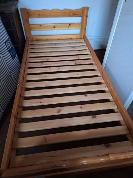 Photo of free Pine single bed with mattress if (Swanley BR8) #3