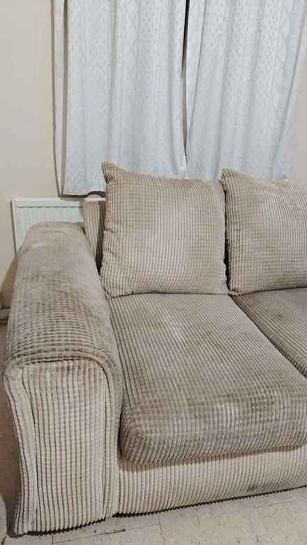 Photo of free Sturdy corduroy sofa (Lakenham NR1) #2