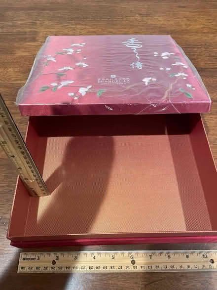 Photo of free Shangri-La embroidered box (Verano - Middlefield Road) #2