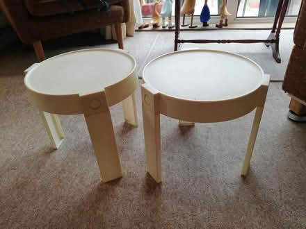 Photo of free 2 Plastic round Tables (BS30 6RF) #1