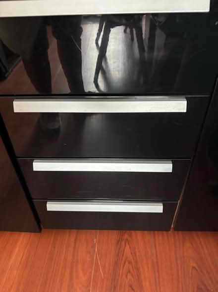 Photo of free Wood & black glass sideboard (Balsall Heath B12) #2
