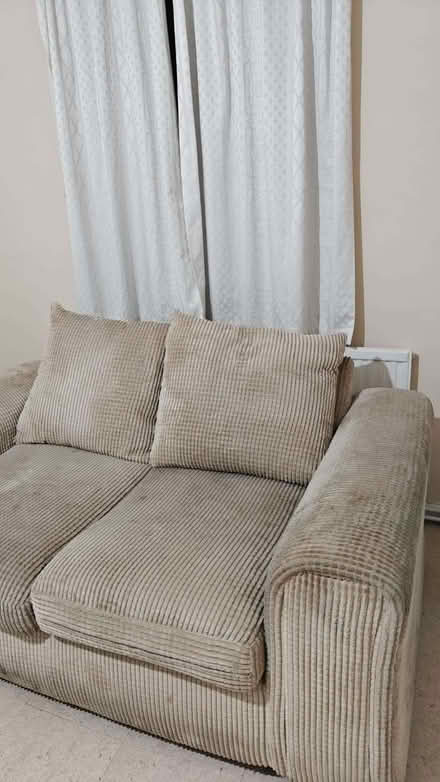 Photo of free Sturdy corduroy sofa (Lakenham NR1) #3