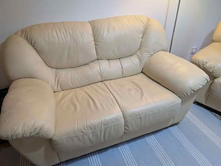 Photo of free 2 x 2 seater leather sofas (IP33) #1