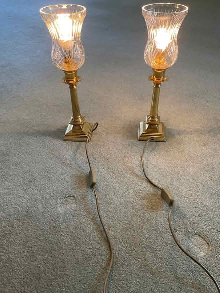 Photo of free 2 Brass Goblet Lamp’s Often Described as Regency/Victorian (Kenley CR8) #1