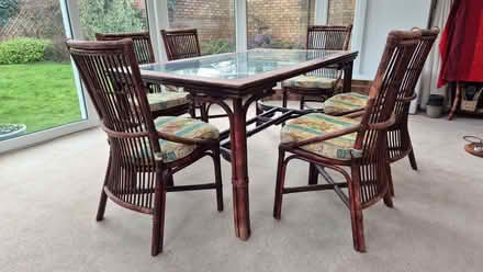 Photo of free Glass-topped table and 6 chairs (Hyde Heath HP6) #2
