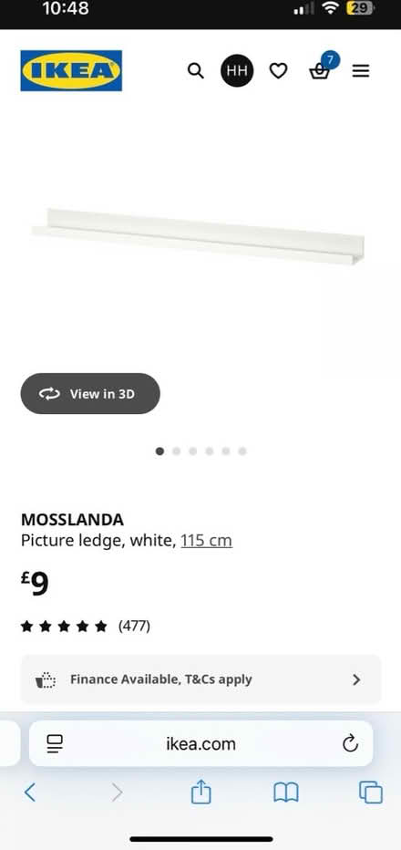 Photo of free 3 x IKEA Mosslanda picture ledges (Tonbridge) #1