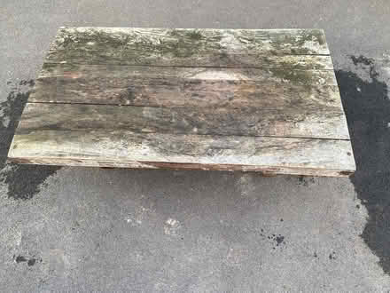 Photo of free Large heavy oak garden coffee table (Oldcotes S81) #3