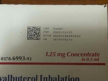 Photo of free Levalbulterol Inhalation Solution (I live in Kew Gardens) #2