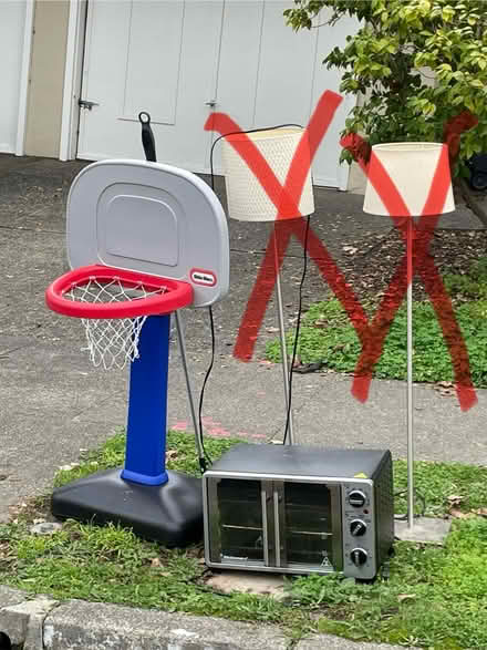 Photo of free Used toaster oven toddler bb hoop (224 C Street, San Rafael) #1