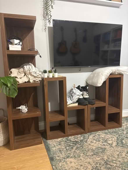 Photo of free Dark wood bookcase and furniture (North shields NE30) #1