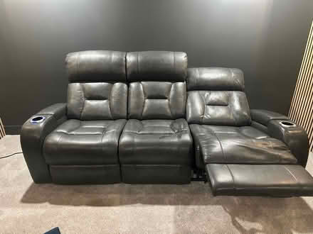 Photo of free Power reclining black leather (Columbine) #1