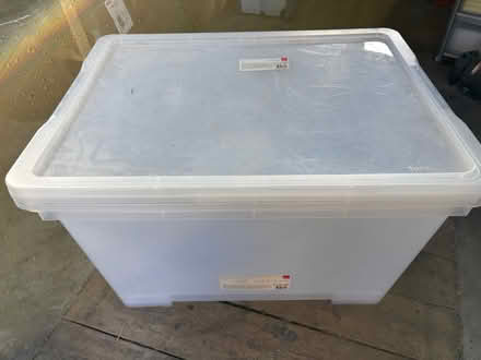 Photo of free Two large plastic boxes with lids (Glazebrook, WA3) #1
