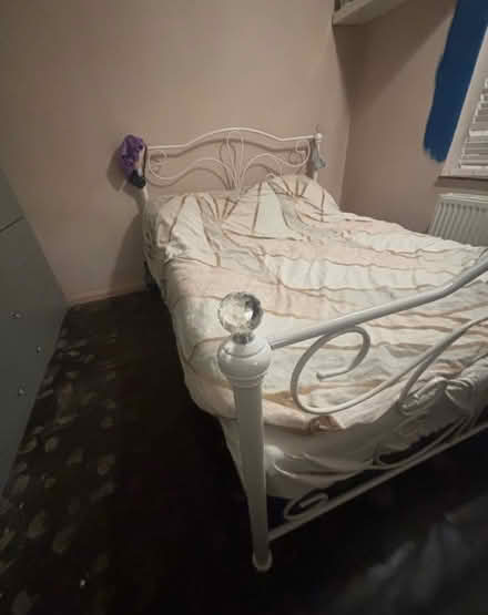 Photo of free Double Bed Frame Diamanté Ends (Camrose Avenue, HA8) #2