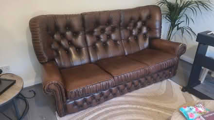 Photo of free Leather Chesterfield Sofa (L11) #1