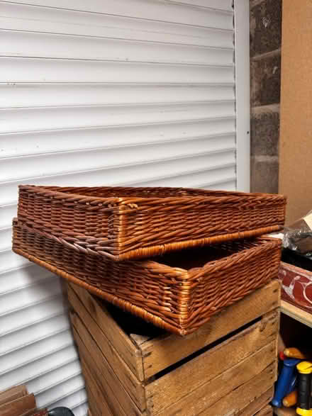 Photo of free Two large wicker trays (Clevedon BS21) #2