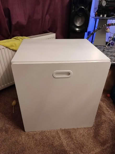 Photo of free White small bedroom cabinet with pull out roller draw (Owlthorpe S20) #1