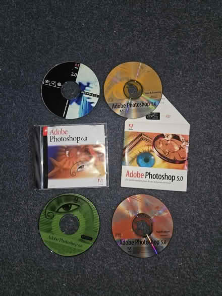 Photo of free Old photoshop 5 & 6 software cds (BS4) #1