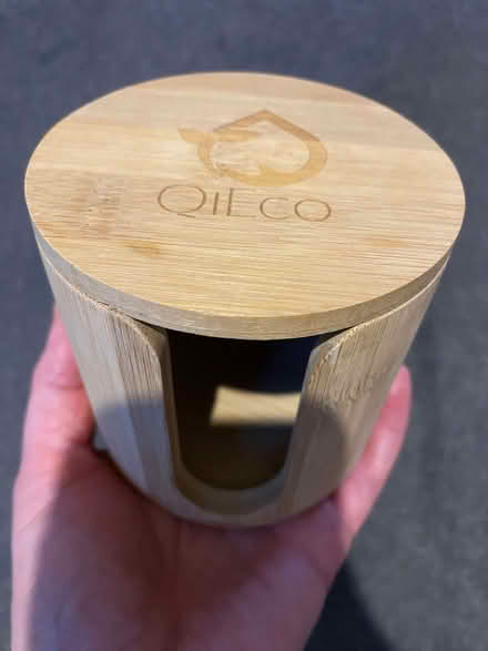 Photo of free Cotton/bamboo makeup pad holder - solid bamboo (Cogges OX28) #1