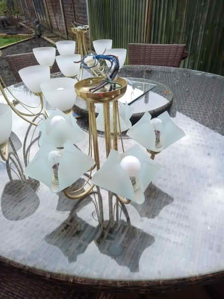Photo of free 3 glass light fittings (Cranleigh GU6 7AJ) #1