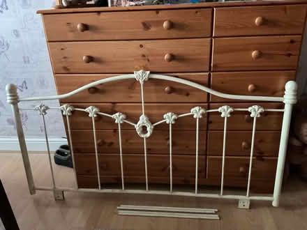 Photo of free Double metal headboard (Llandudno LL30) #1