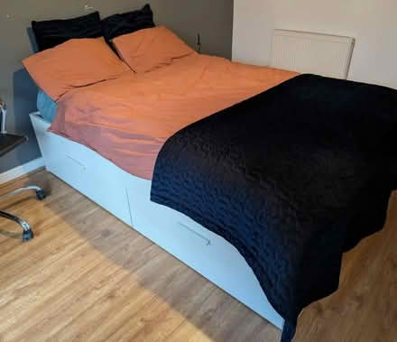 Photo of free White double bed frame with storage (Dublin 8) #2