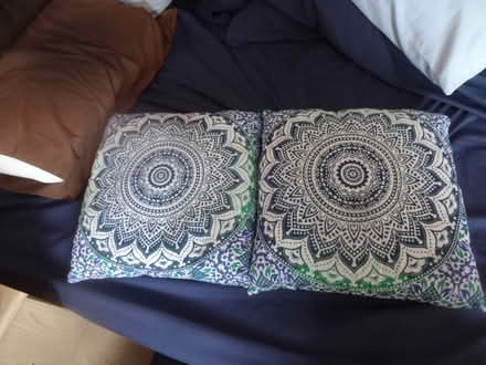 Photo of free Indian Scatter cushions-Ombre Green (Greenford UB6 8PF) #1